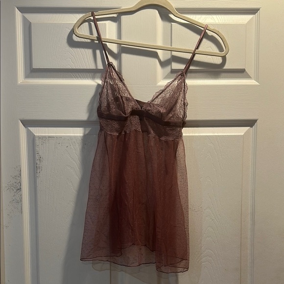 NWT! Victoria’s Secret Romantic Mauve Lace Sheer Babydoll Slip Dress S Fairycore - Picture 1 of 8